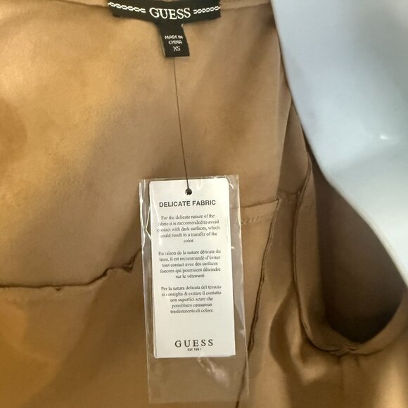 GUESS Faux Suede Button-Down Shirt – “ES New LS Daisy Shirt” – Size XS - Picture 8 of 9